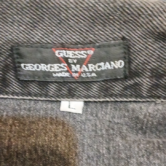 Guess Charcoal Cropped Denim Jacket - Picture 5 of 10